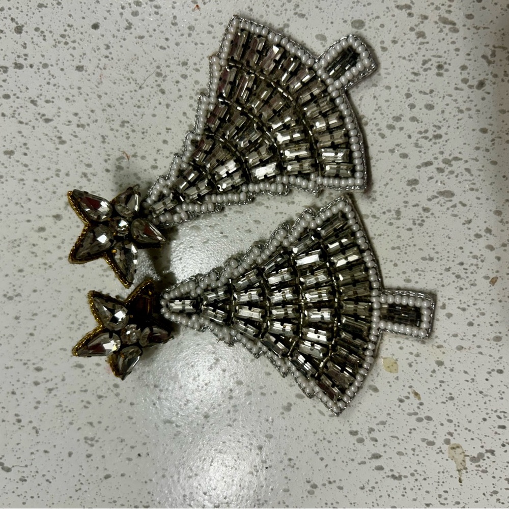 Elegant Silver and Gold Beaded Earrings